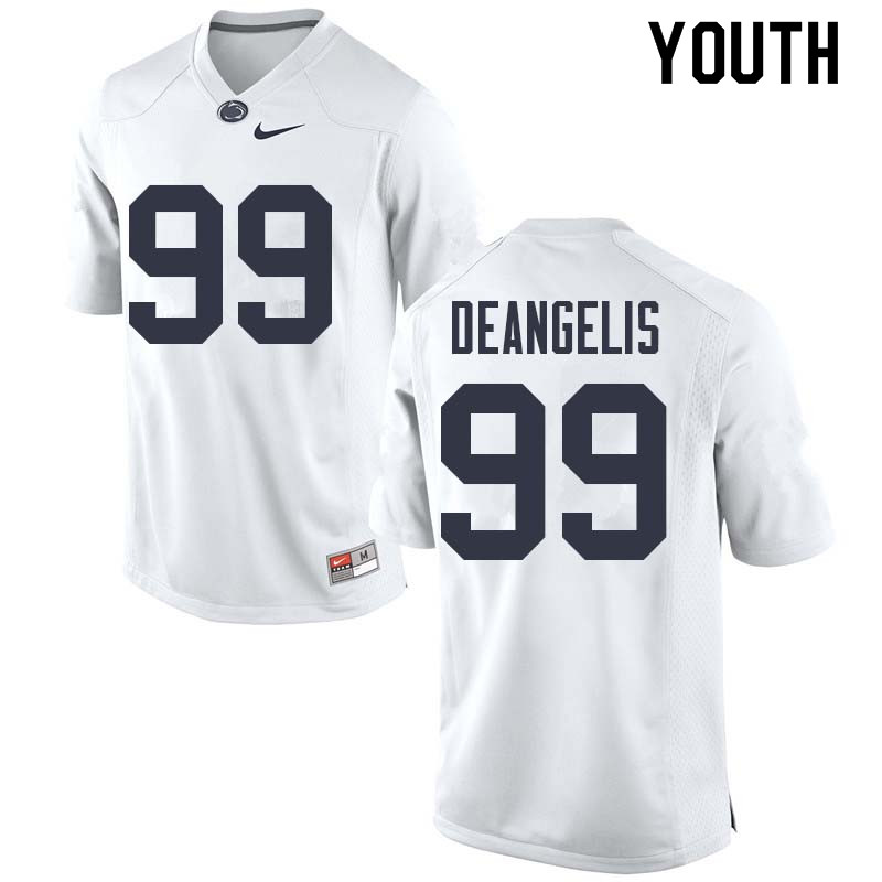 NCAA Nike Youth Penn State Nittany Lions Nick DeAngelis #99 College Football Authentic White Stitched Jersey USP5898BC